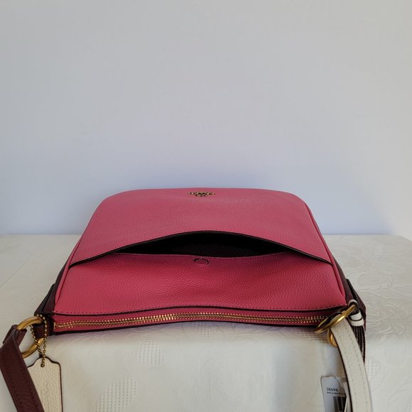 COACH Chaise Colorblocked Pebbled Leather Crossbody- Confetti Pink Multi ⭐ - Picture 7 of 16